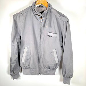 Vintage Members Only Bomber Jacket Cafe Racer Size S Grey Gray 80s EUROPE CRAFT